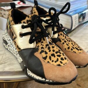 Steve Madden leopard high tennis/athletic shoes